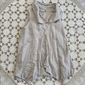Chalet linen vest